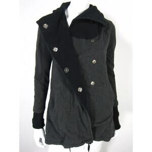 Lululemon Athletica jacket long sleeve asymmetric pockets black size 8 med/large